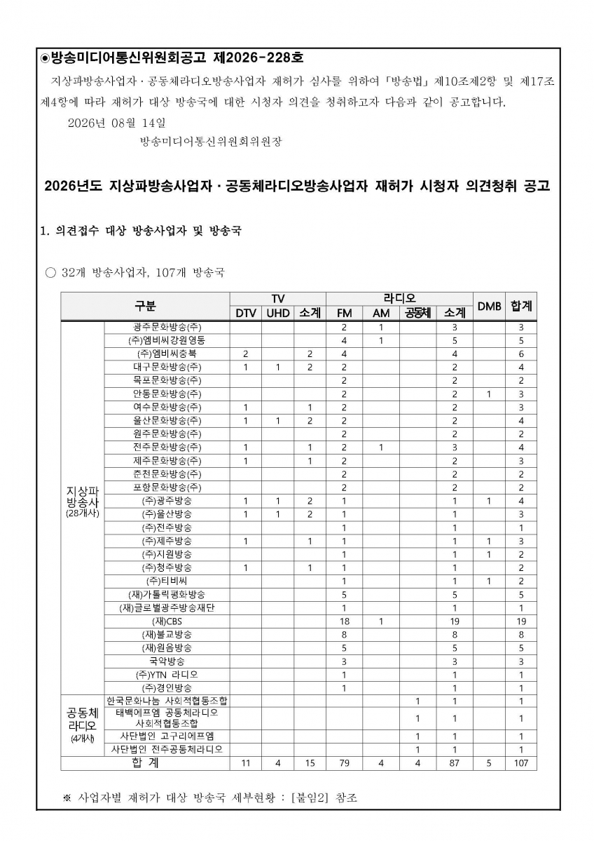 1-3[본문] 2026년도 지상파방송사업자 재허가 시청자 의견청취 공고문_Page_1.jpg